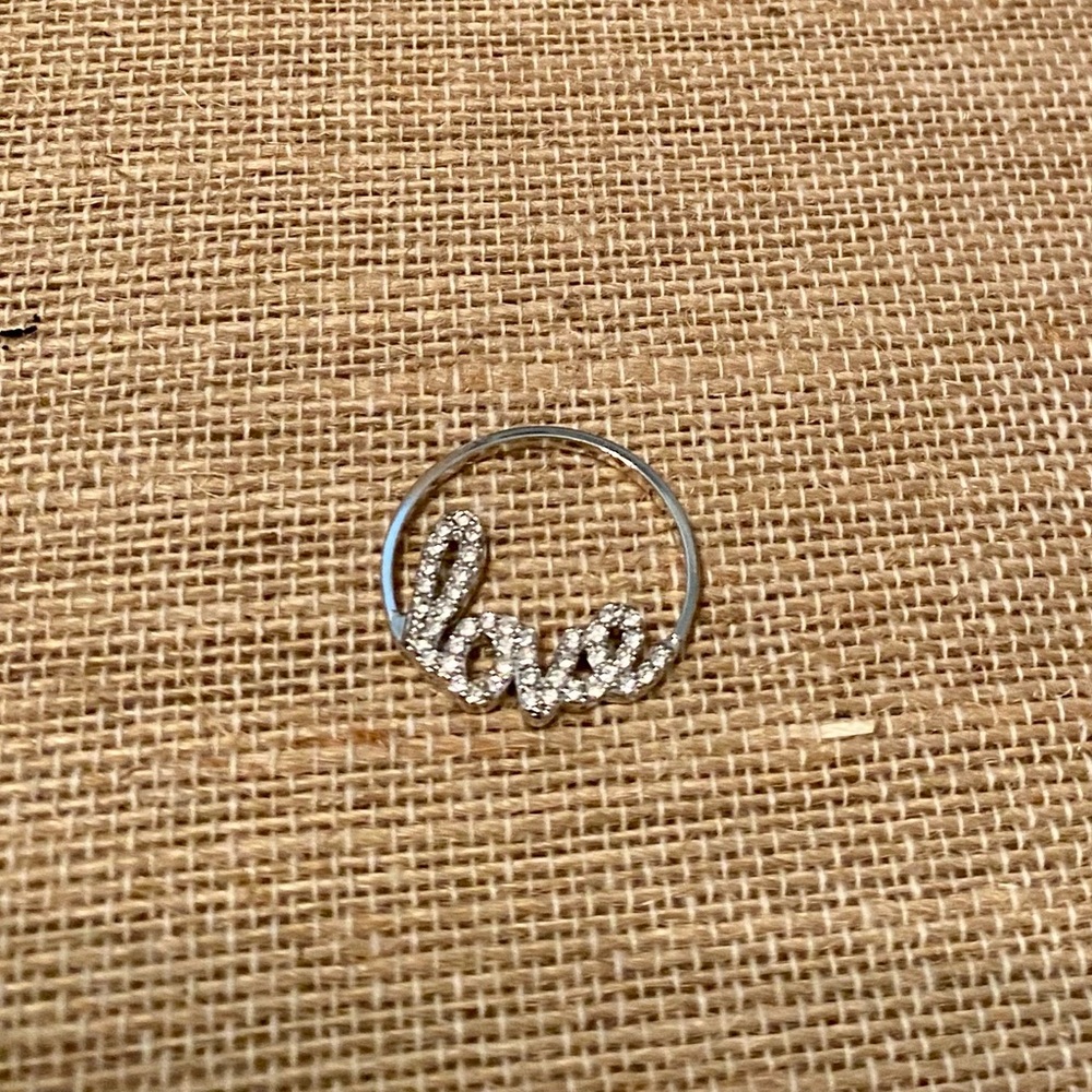 New Origami Owl Large Crystal "Love" Window Plate (retired collection)